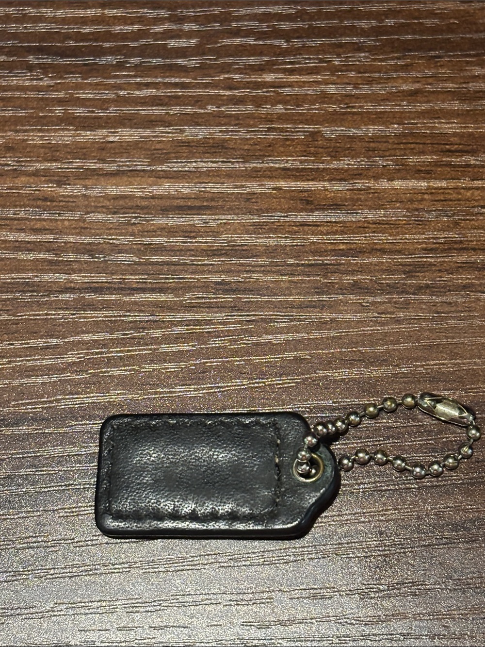 Coach Hang Tag Black with silver Chain - Picture 2 of 4